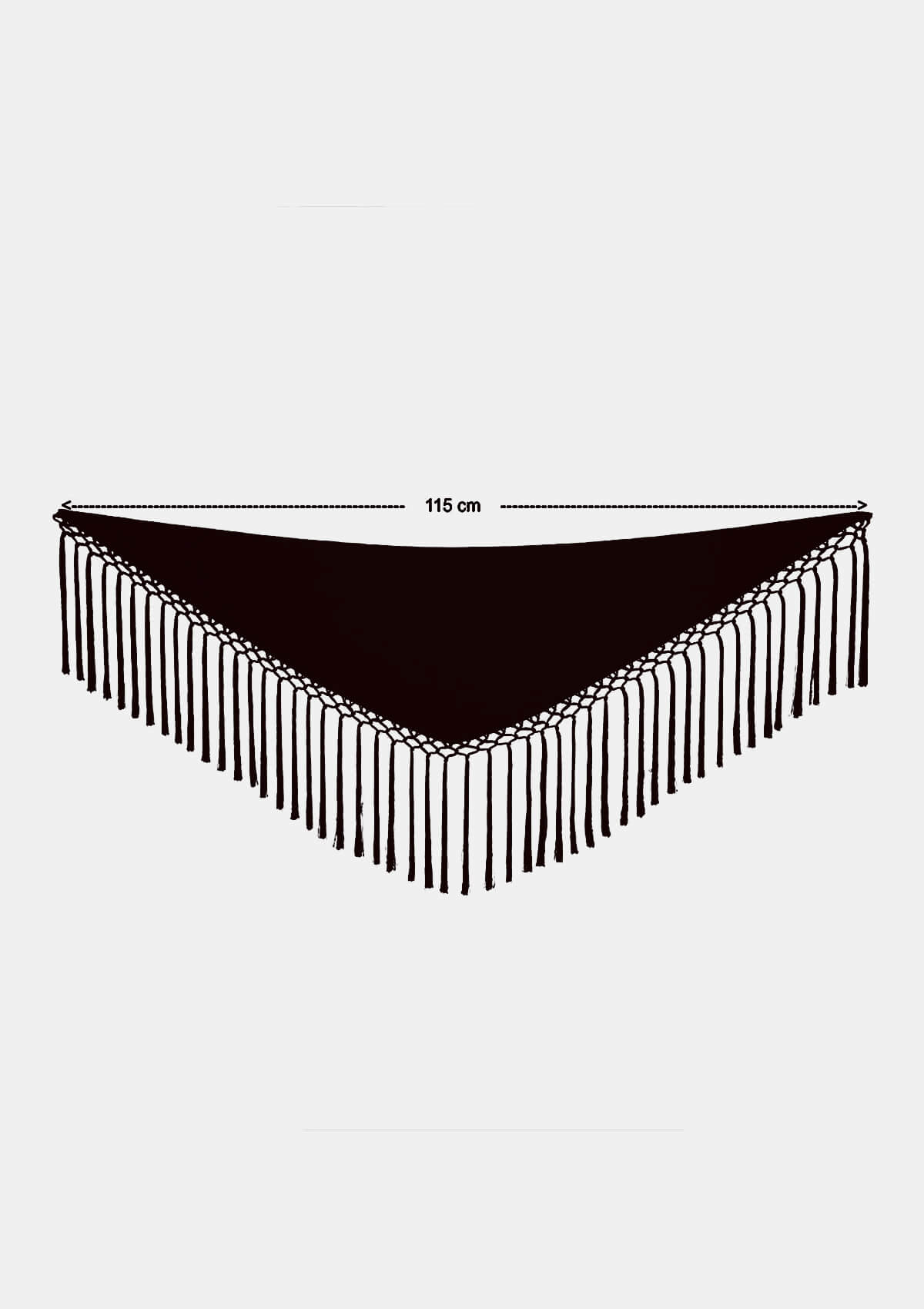Flamenco black shawl