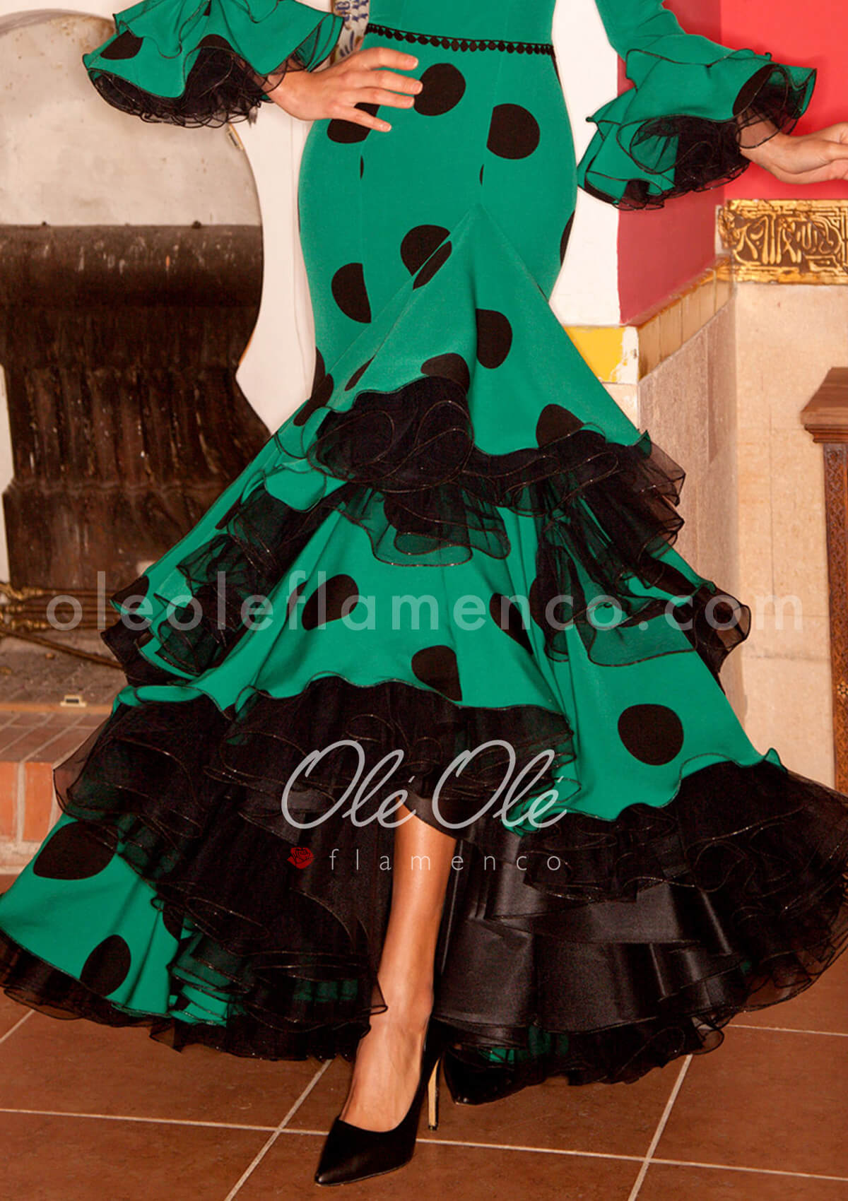 Flamenco Sevillana Esmeralda Gown Dress