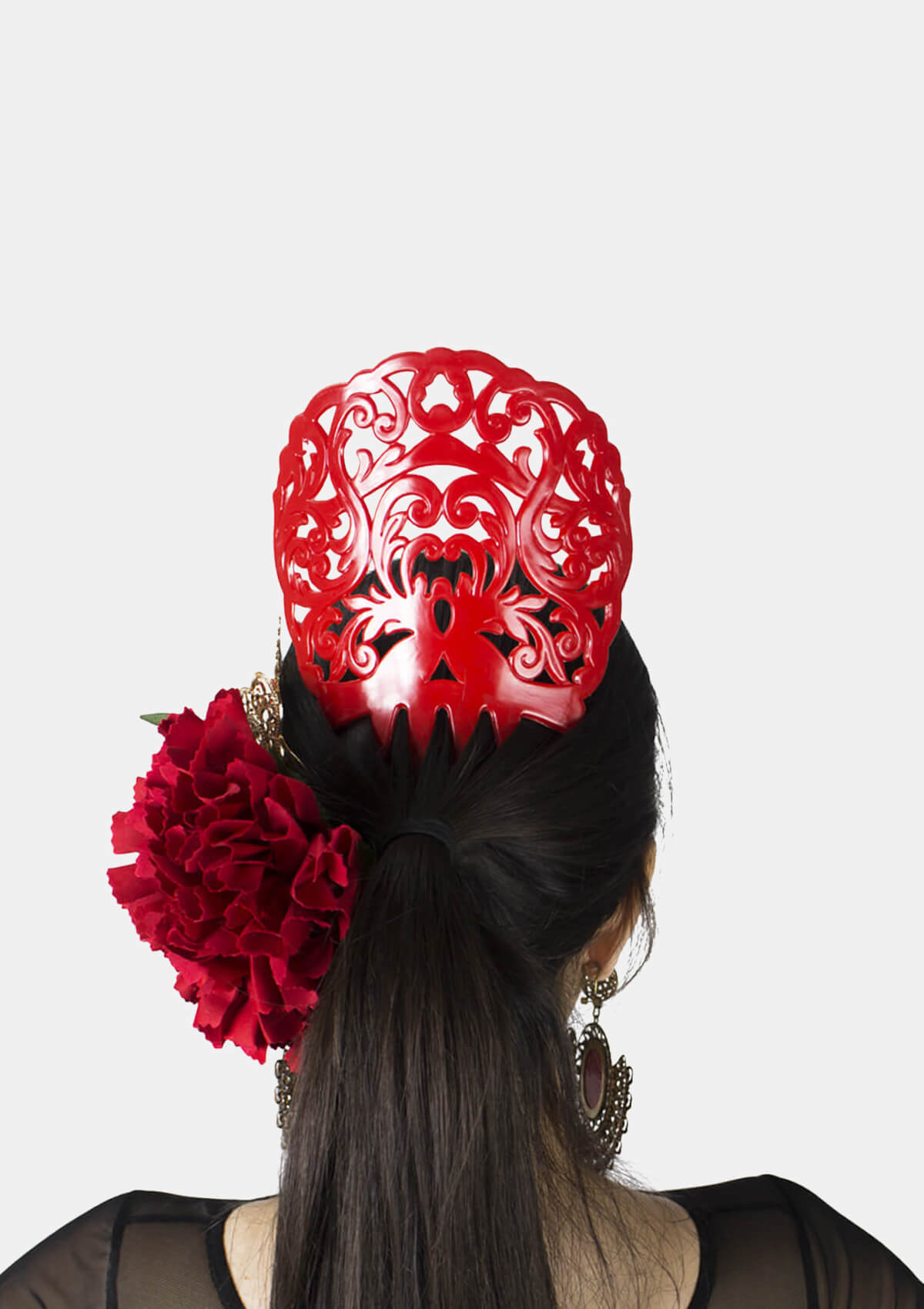 Peineta Flamenca Roja