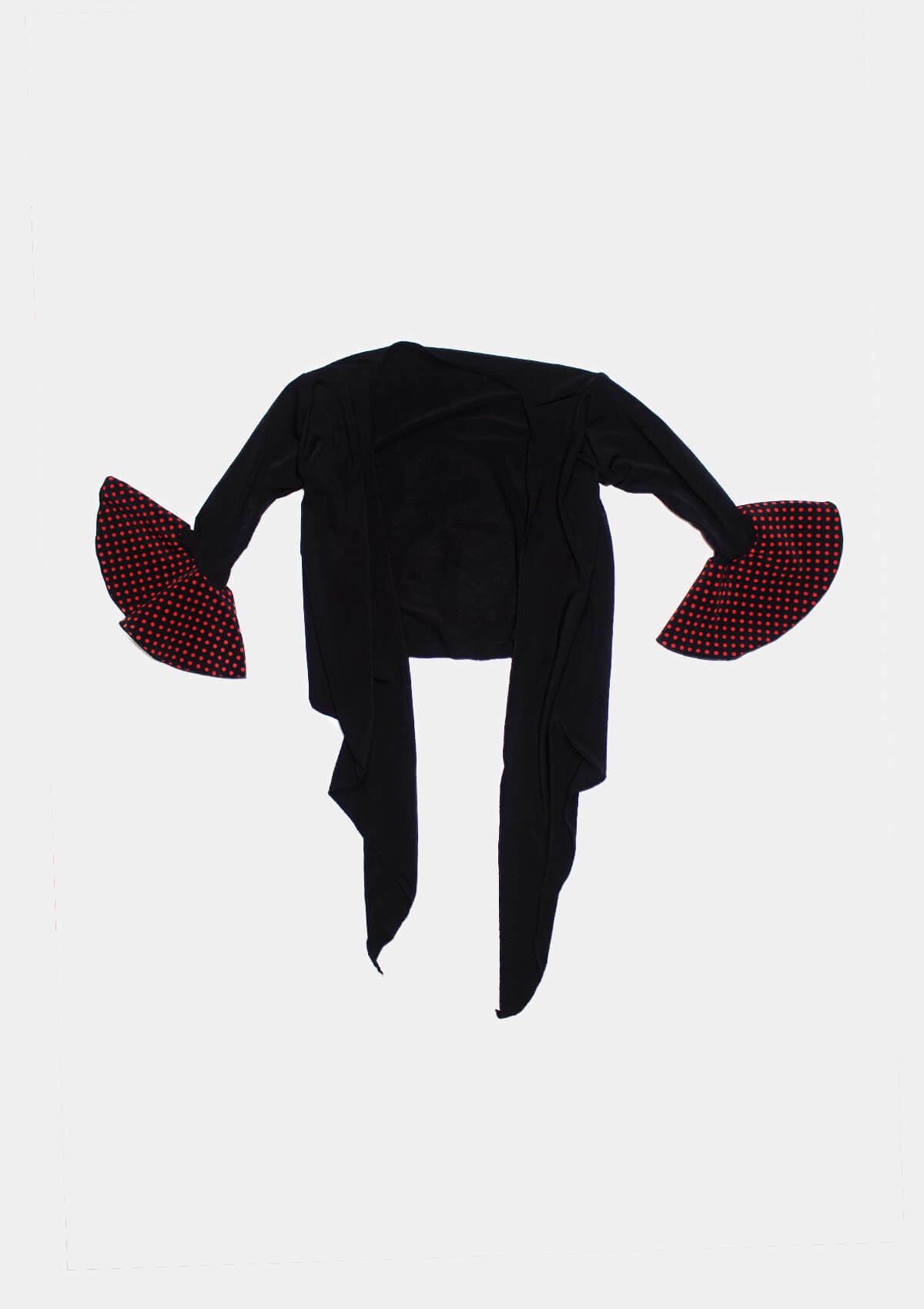Bamberas Flamenco cardigan for girl lunares red