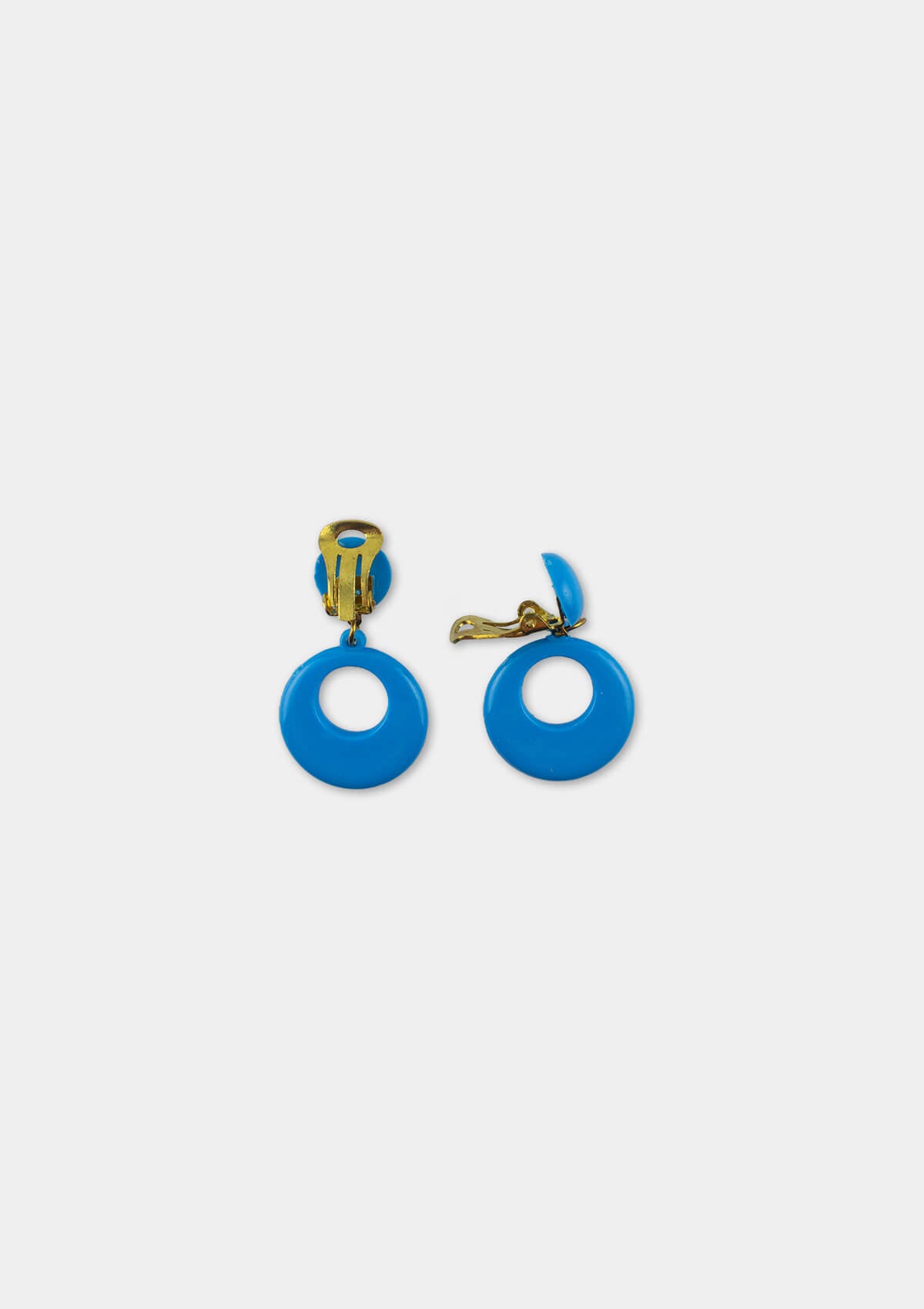 Flamenco clip earrings for girls blue