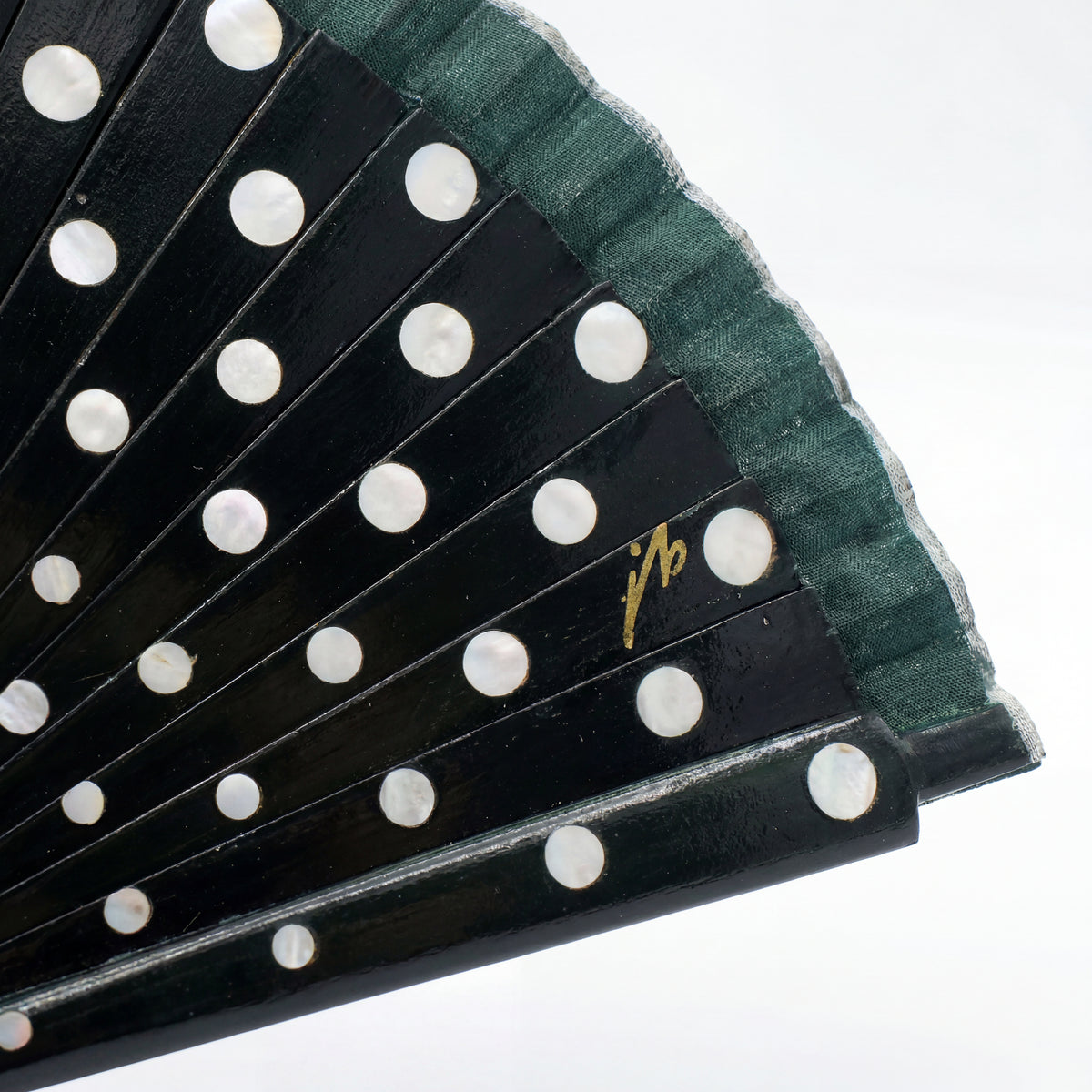 Flamenco wooden hand fan red with polka dots Lunares in black 8 inches (21 cm) (Copy)