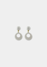 Flamenco clip earrings for girls white