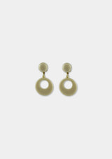Flamenco clip earrings for girls ivory