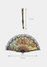 Barcelona Souvenir hand fan 9 inches (23 cm)