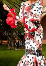 Flamenco Sevillana Granate Gown Dress