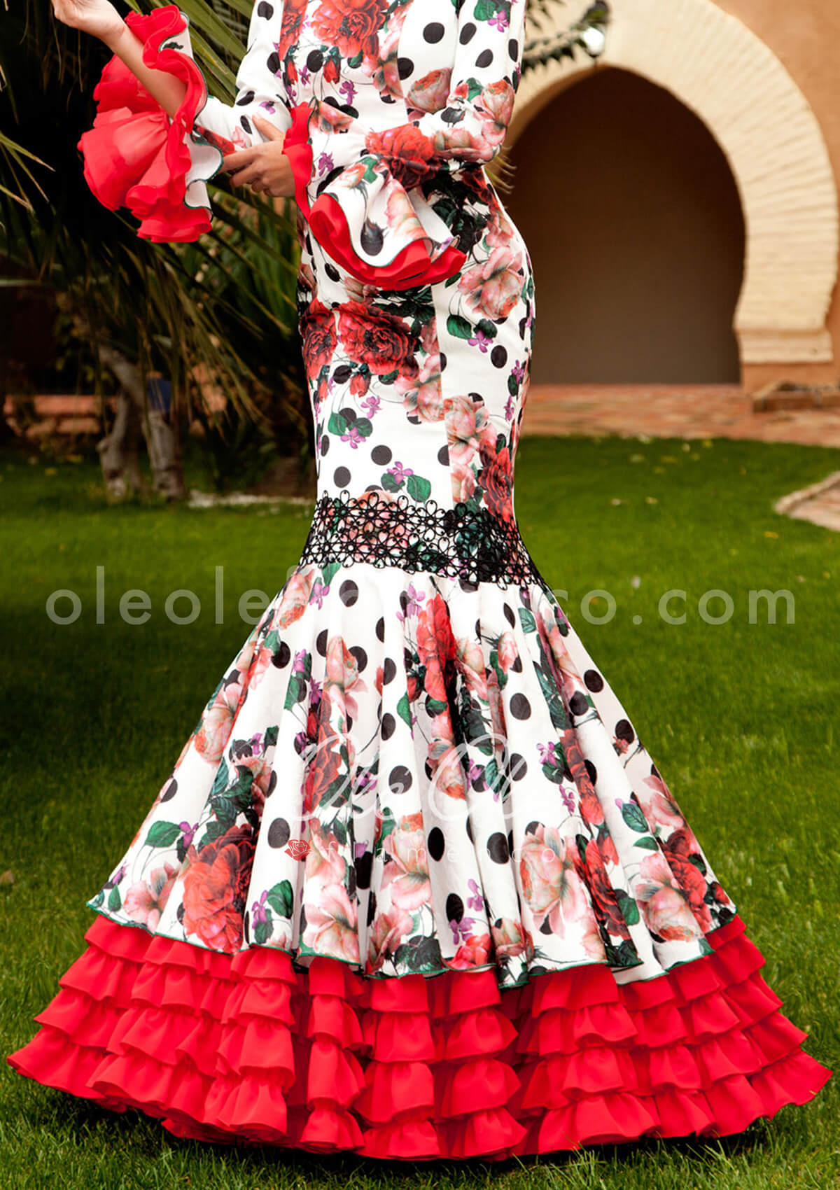 Flamenco Sevillana Granate Gown Dress