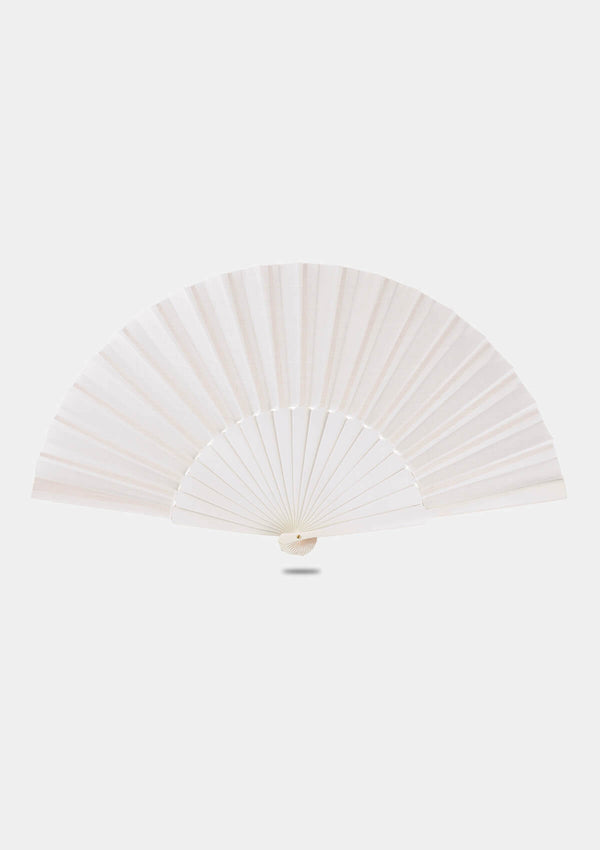 Flamenco Pericon Hand Fan 12 inch (32 cm) | White