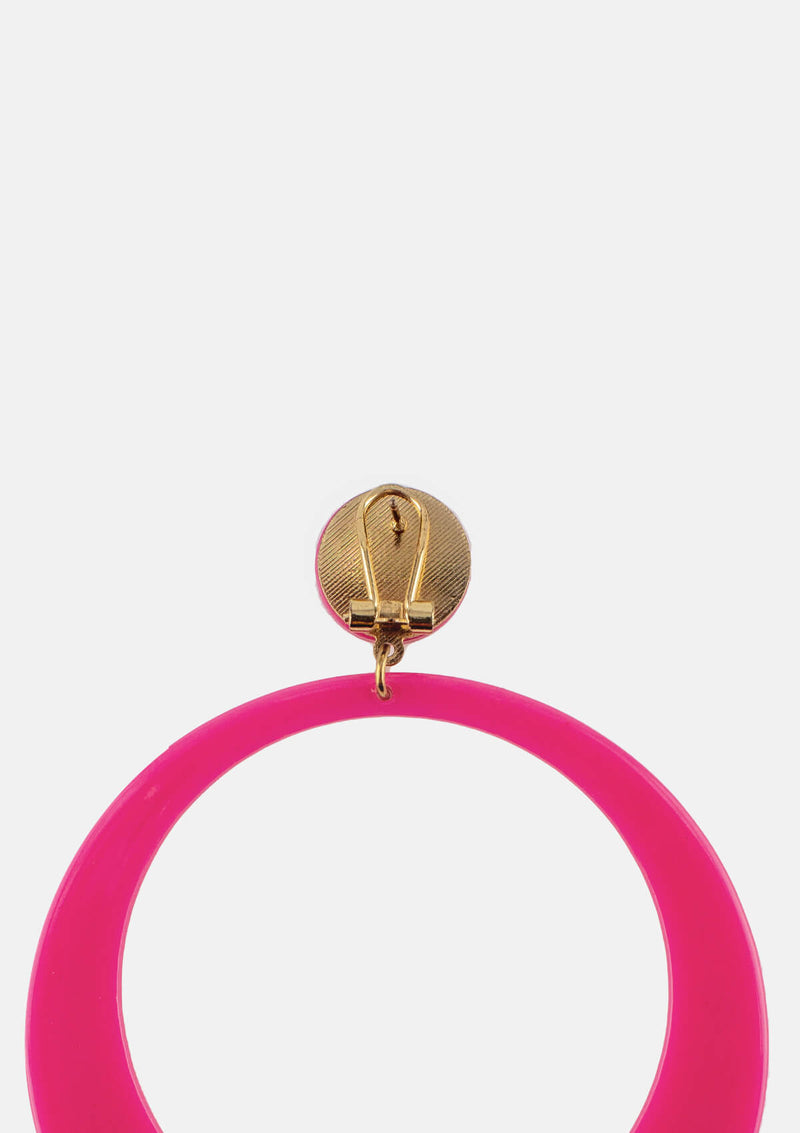 Flamenco earrings big pink