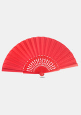 Large red pericon hand fan