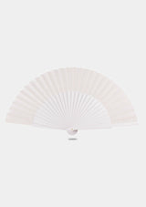 Spanish wooden white semi Pericon hand fan