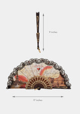 Sevilla II Souvenir hand fan 9 inches (23 cm)